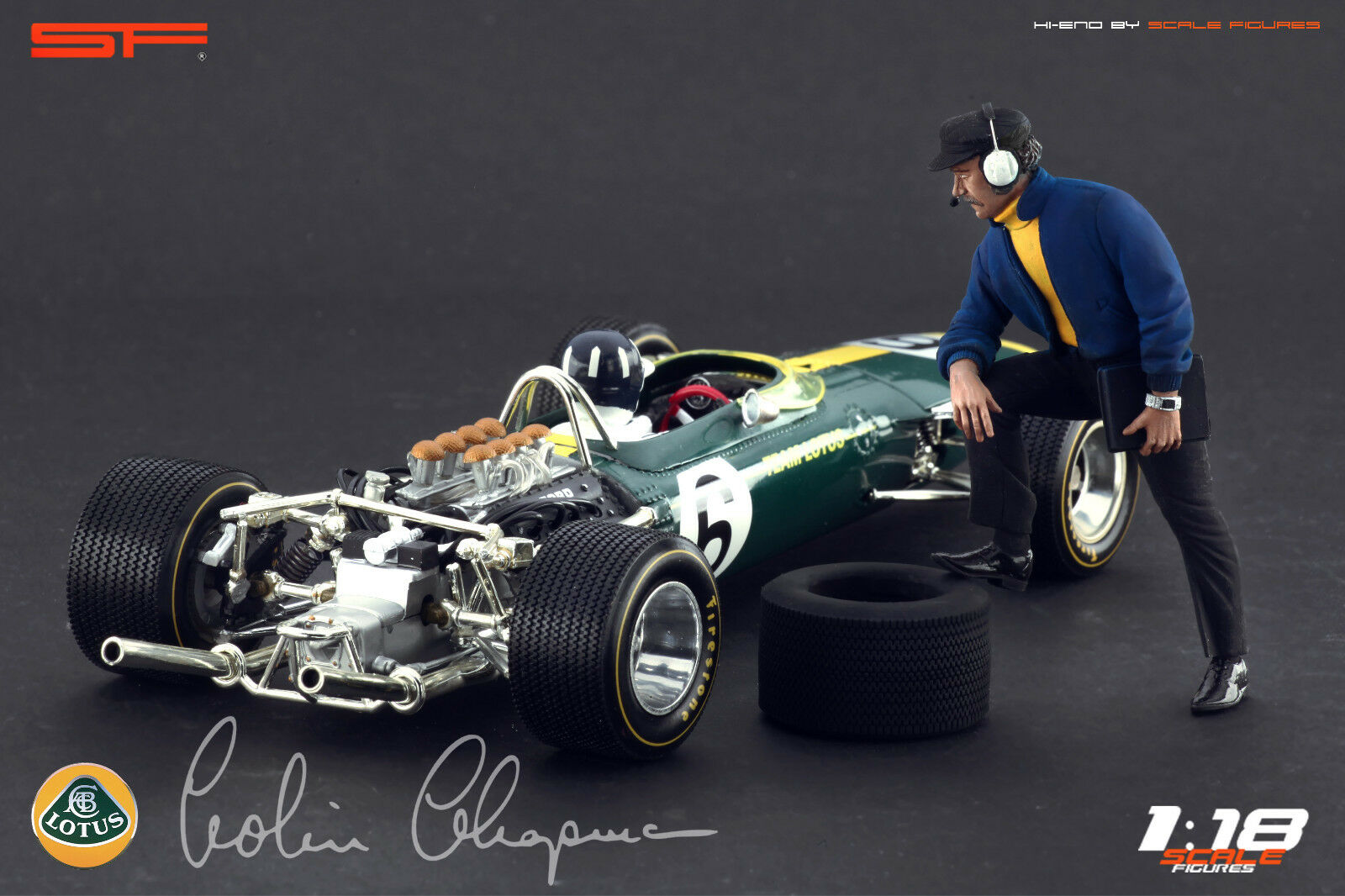 1/18 Colin Chapman von SF Scale Figures - Handarbeit -