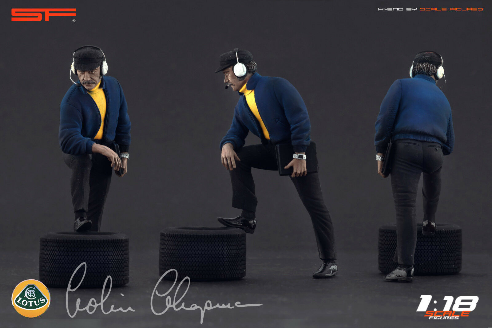 1/18 Colin Chapman von SF Scale Figures - Handarbeit -