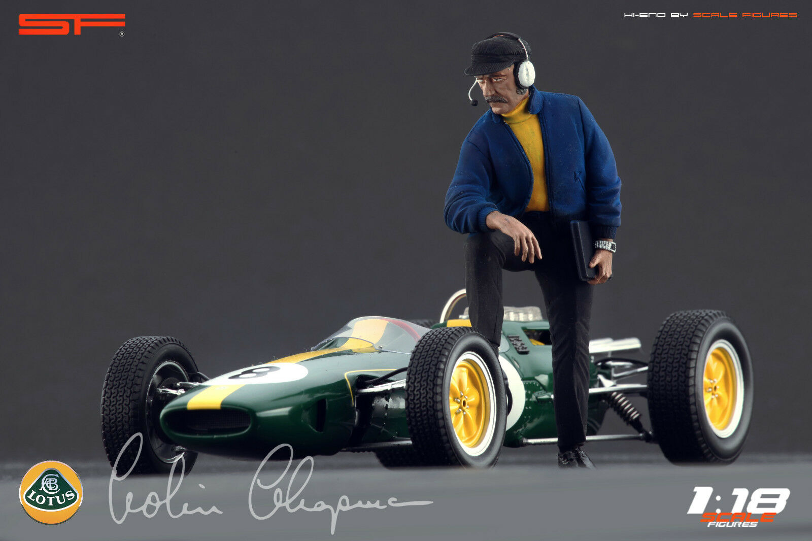 1/18 Colin Chapman von SF Scale Figures - Handarbeit -
