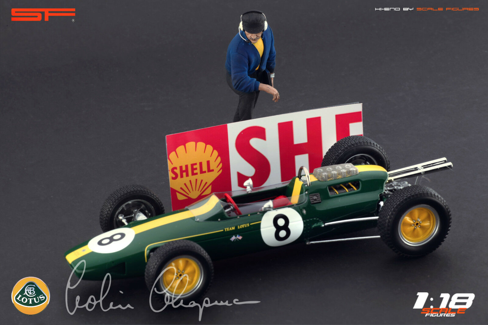 1/18 Colin Chapman von SF Scale Figures - Handarbeit -