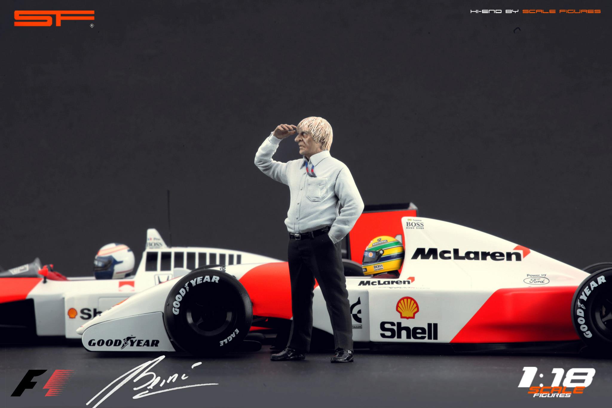 1/18 Bernie Ecclestone von SF Scale Figures - Handarbeit -