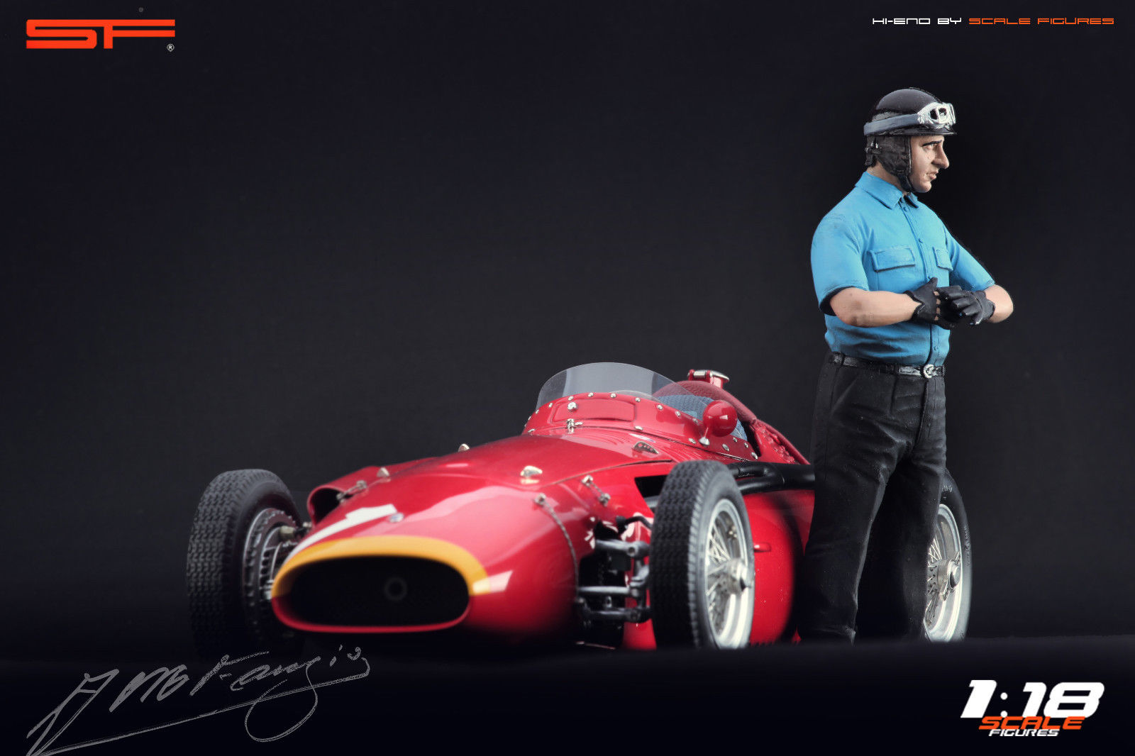 1/18 Rennfahrerfigur JUAN M. FANGIO von SF Scale Figures - Handarbeit - SF118143