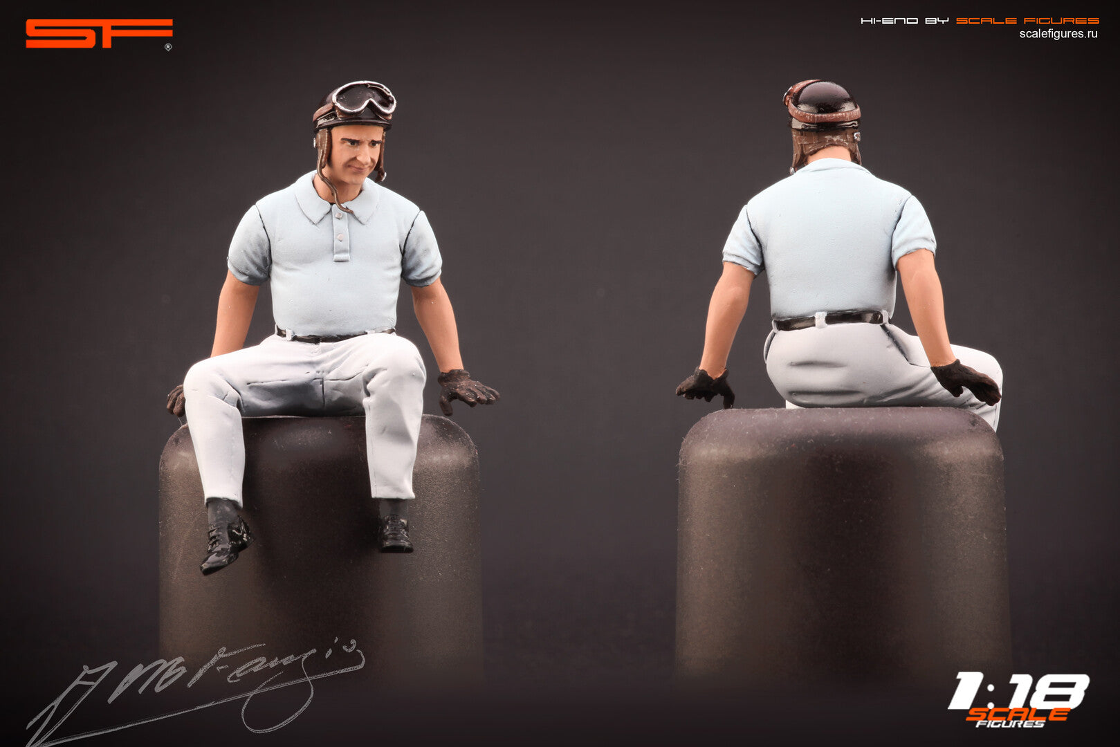1/18 J.M. Fangio sitting von SF Scale Figures - Handarbeit -