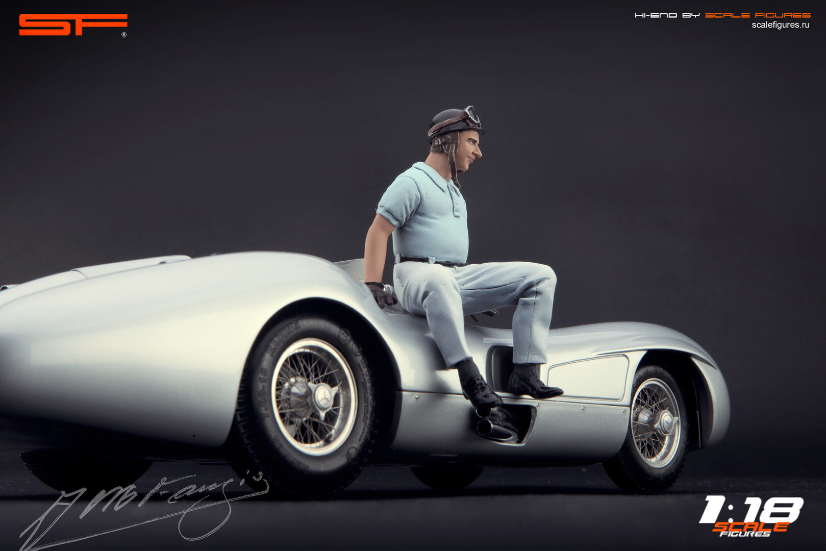 1/18 J.M. Fangio sitting von SF Scale Figures - Handarbeit -