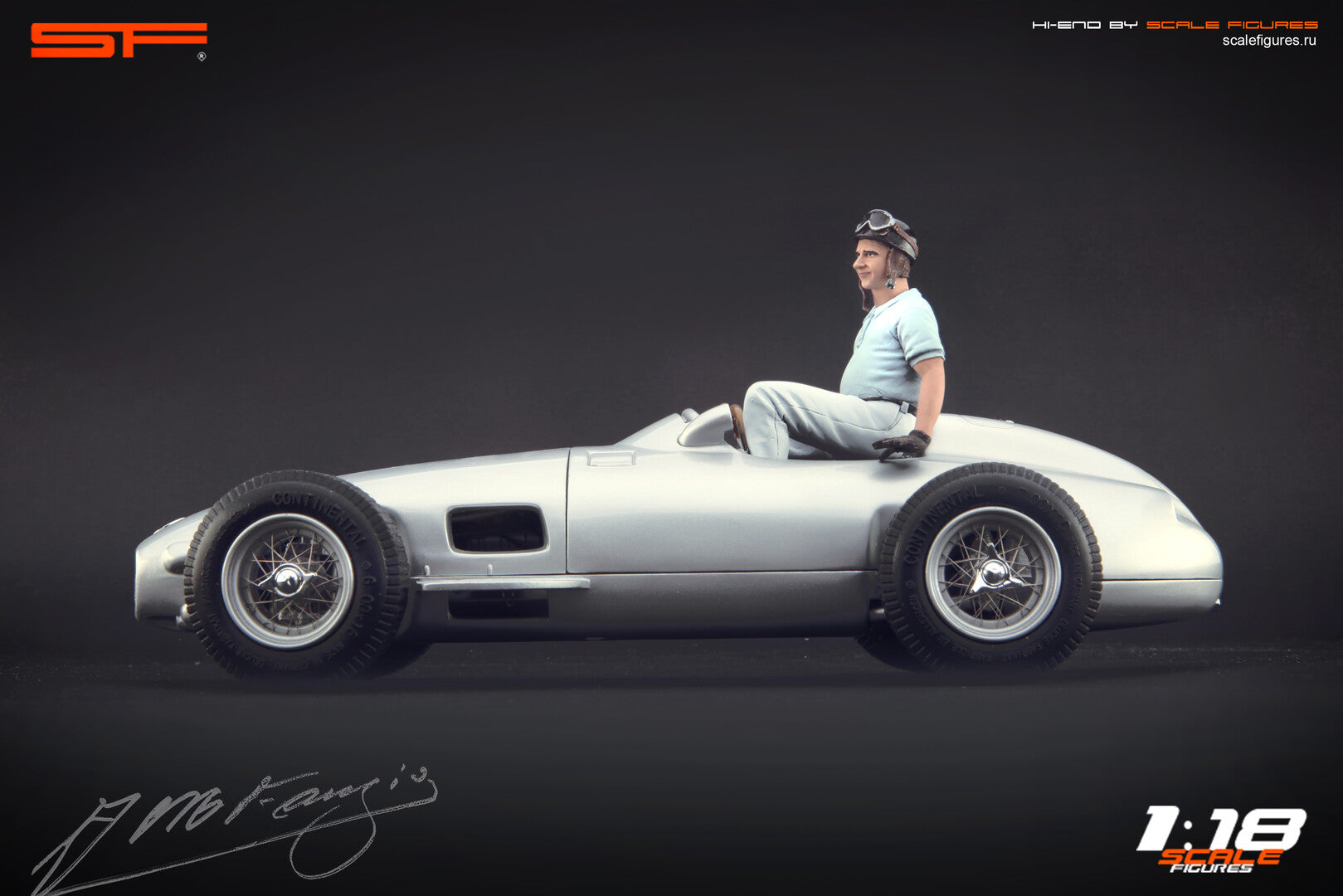1/18 J.M. Fangio sitting von SF Scale Figures - Handarbeit -