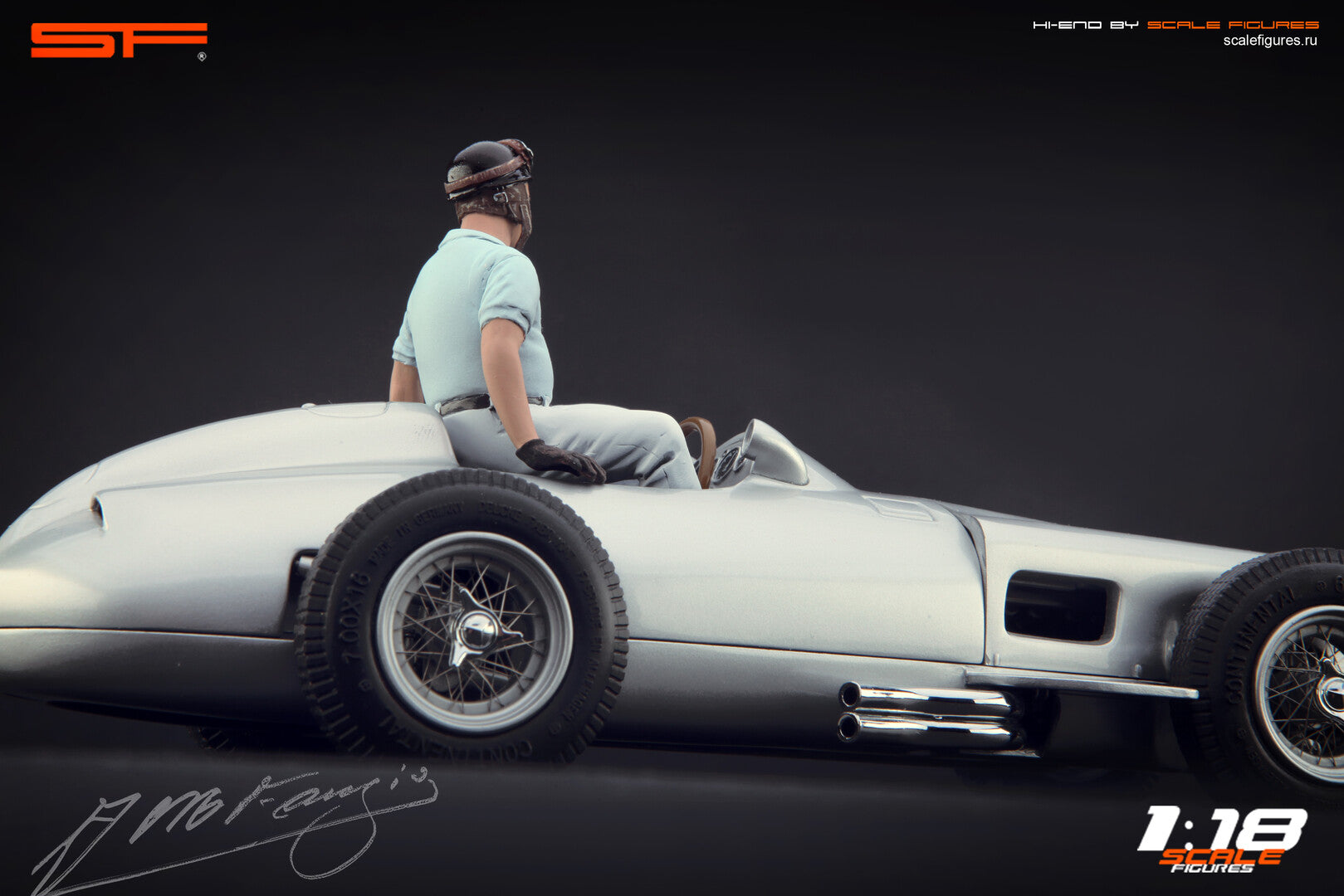 1/18 J.M. Fangio sitting von SF Scale Figures - Handarbeit -