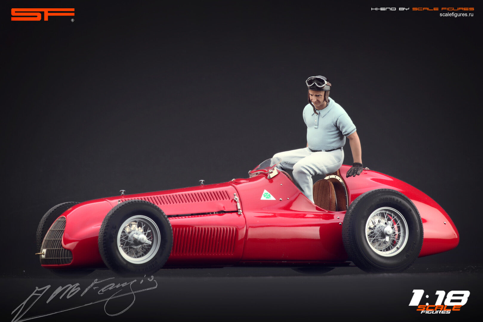 1/18 J.M. Fangio sitting von SF Scale Figures - Handarbeit -