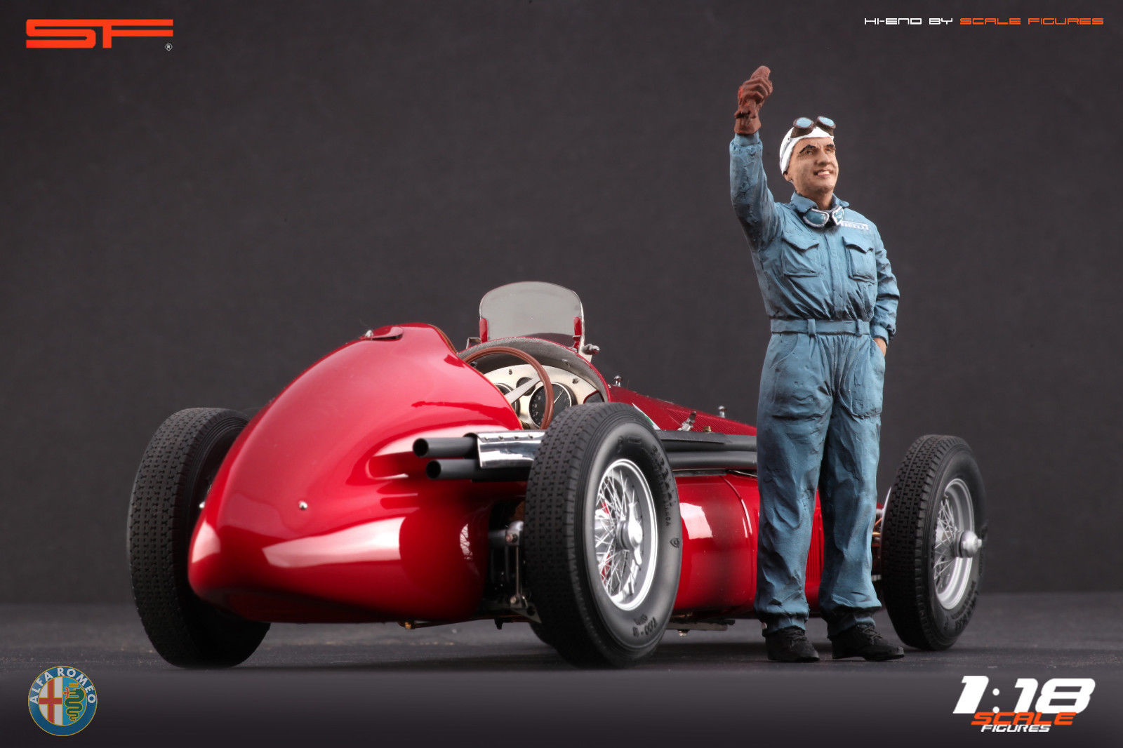 1/18 Rennfahrerfigur NINO FARINA von SF Scale Figures - Handarbeit - SF118114