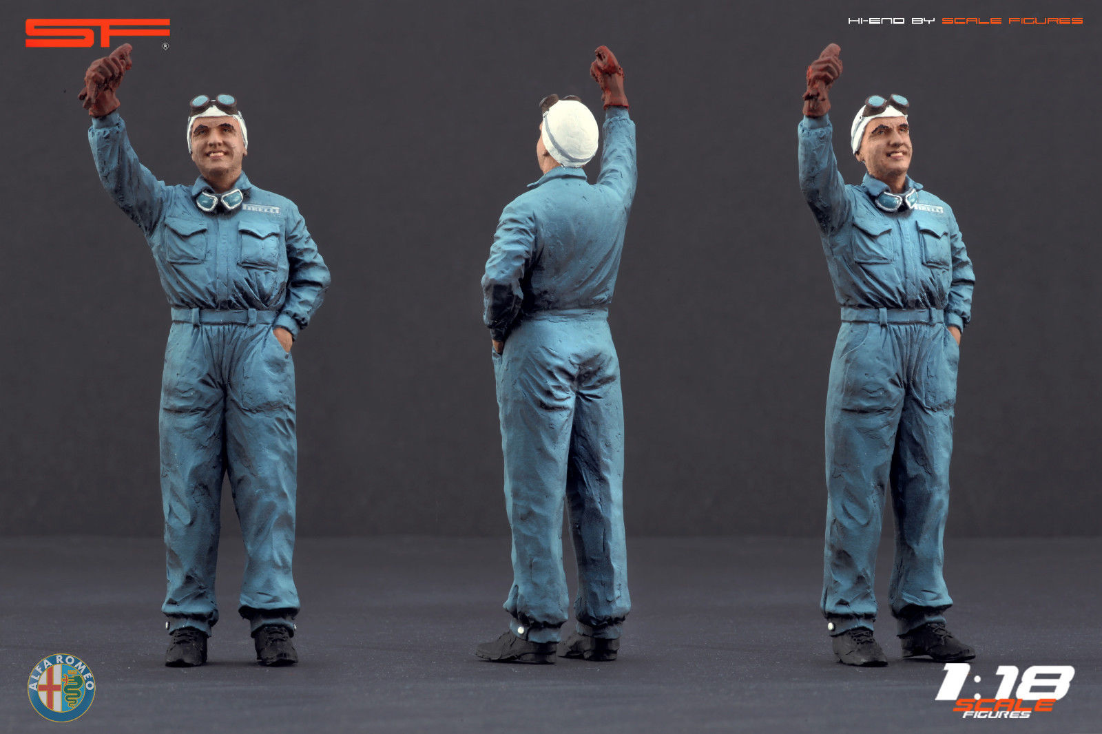 1/18 Rennfahrerfigur NINO FARINA von SF Scale Figures - Handarbeit - SF118114