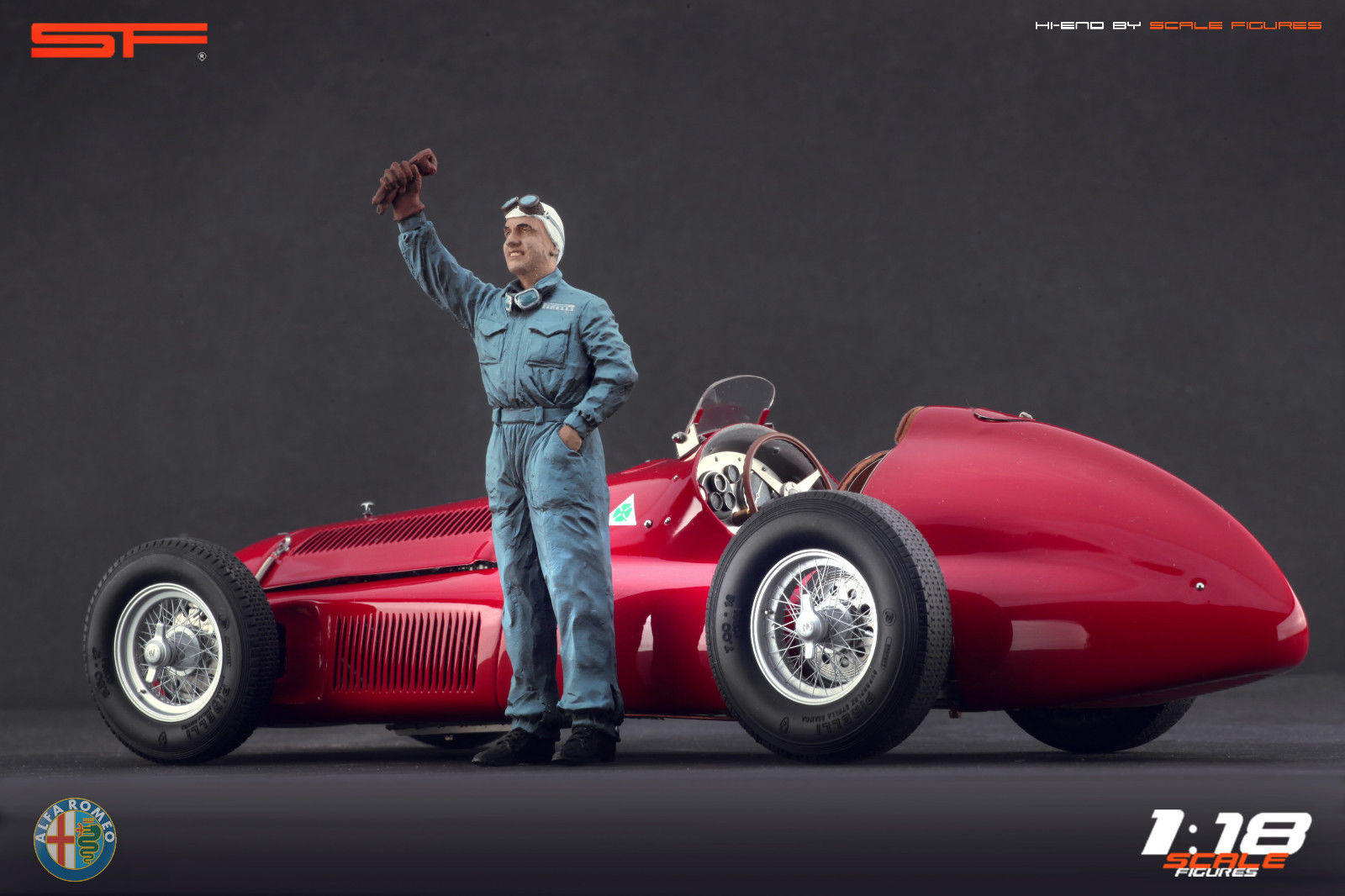 1/18 Rennfahrerfigur NINO FARINA von SF Scale Figures - Handarbeit - SF118114