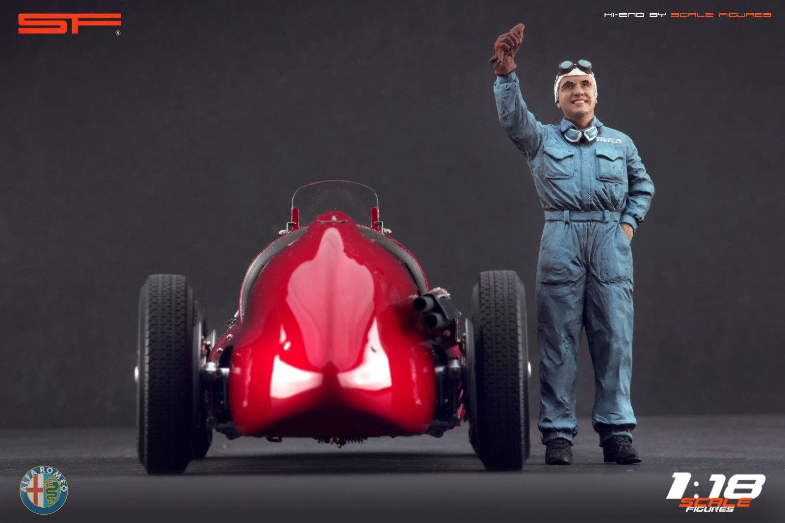 1/18 Rennfahrerfigur NINO FARINA von SF Scale Figures - Handarbeit - SF118114