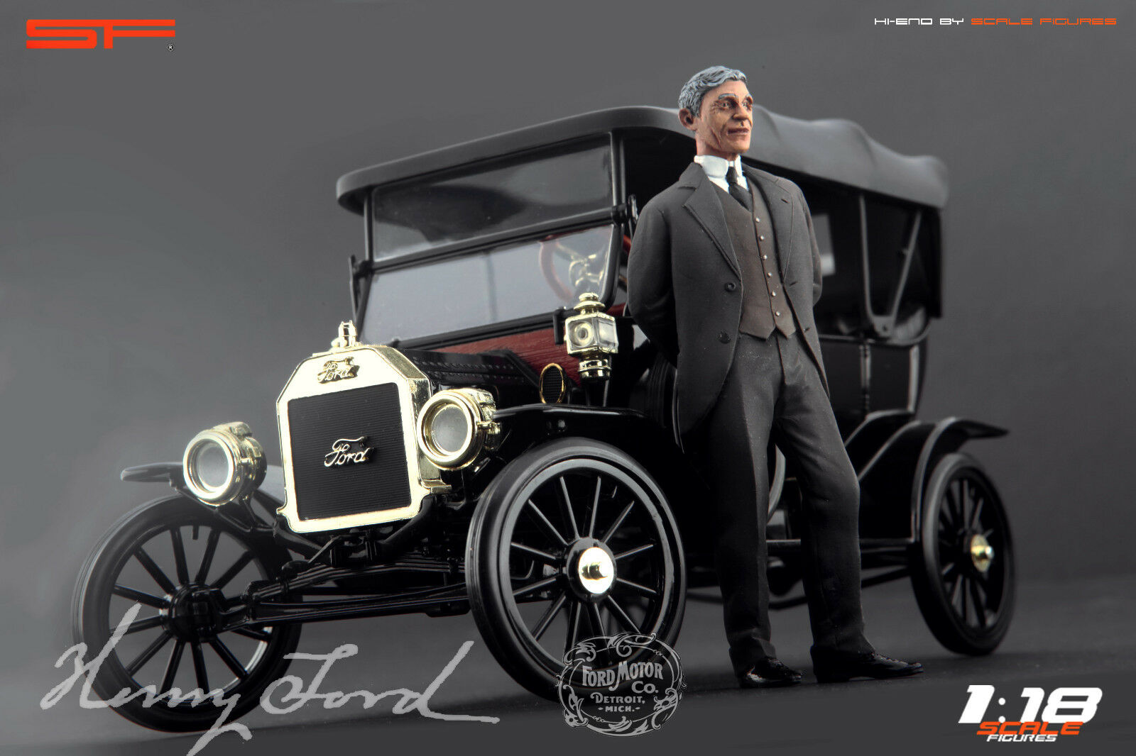 1/18 HENRY FORD von SF Scale Figures - Handarbeit -