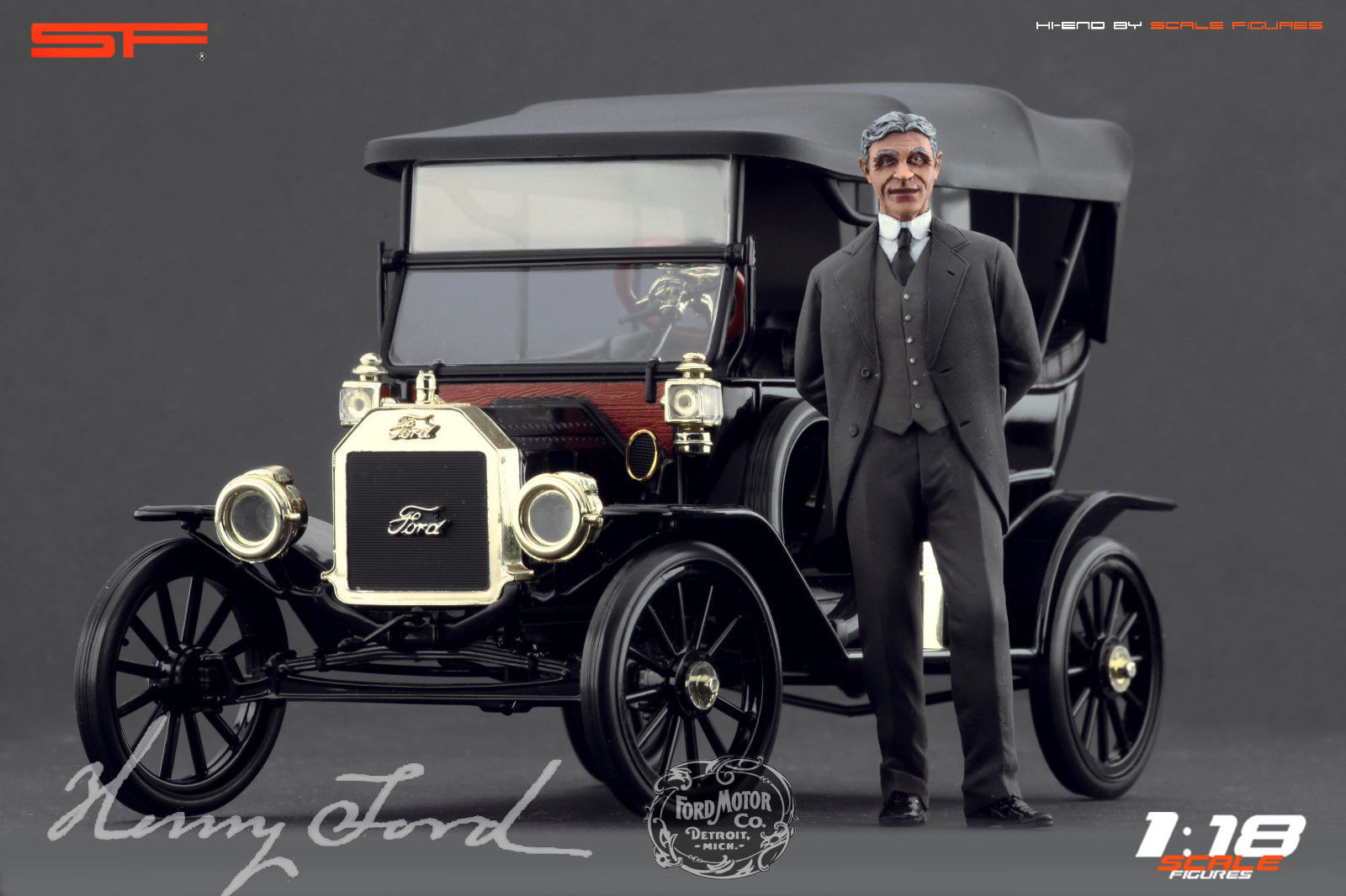 1/18 HENRY FORD von SF Scale Figures - Handarbeit -