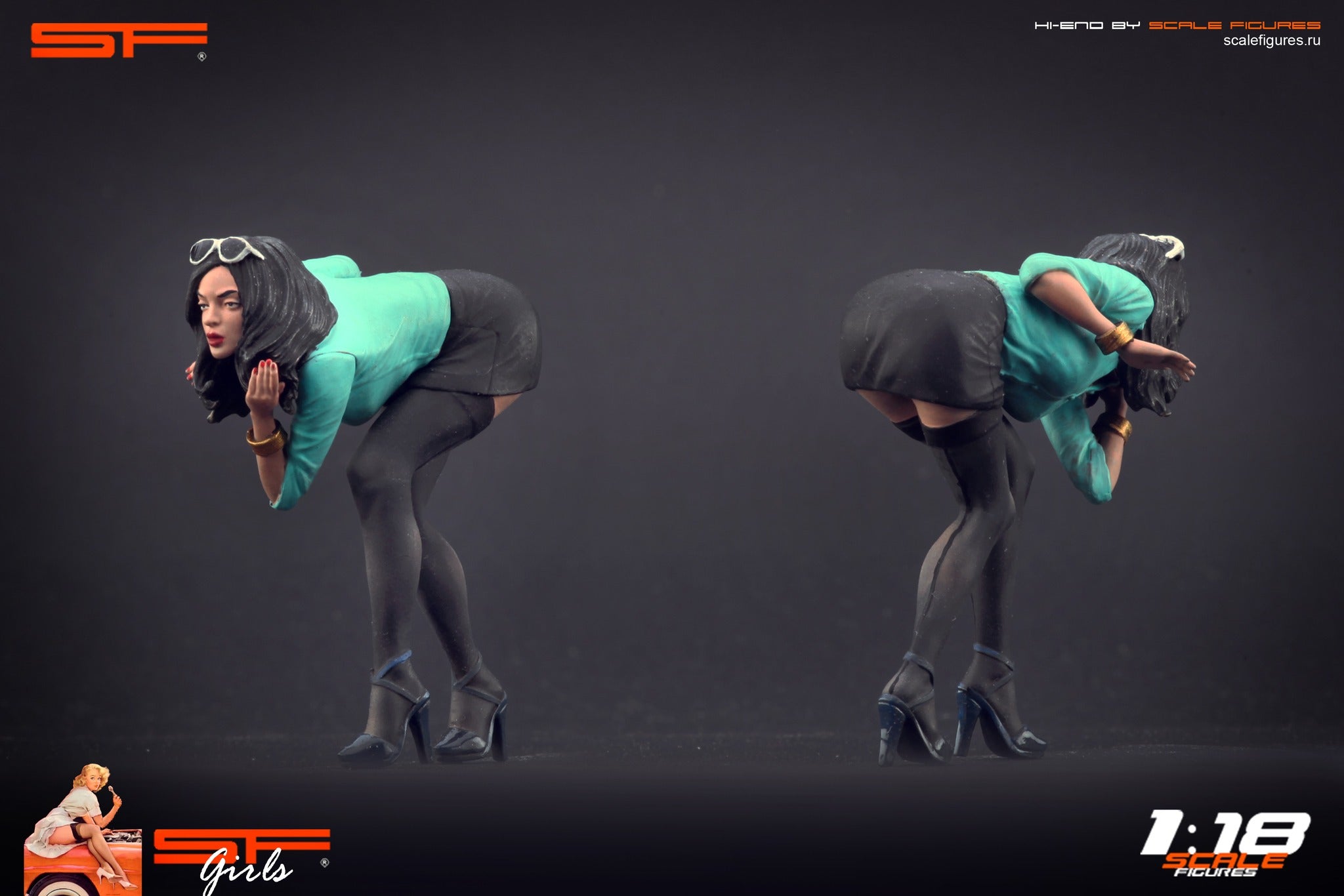 1/18 MIRROR REFLECTION GIRL von SF Scale Figures - Handarbeit -