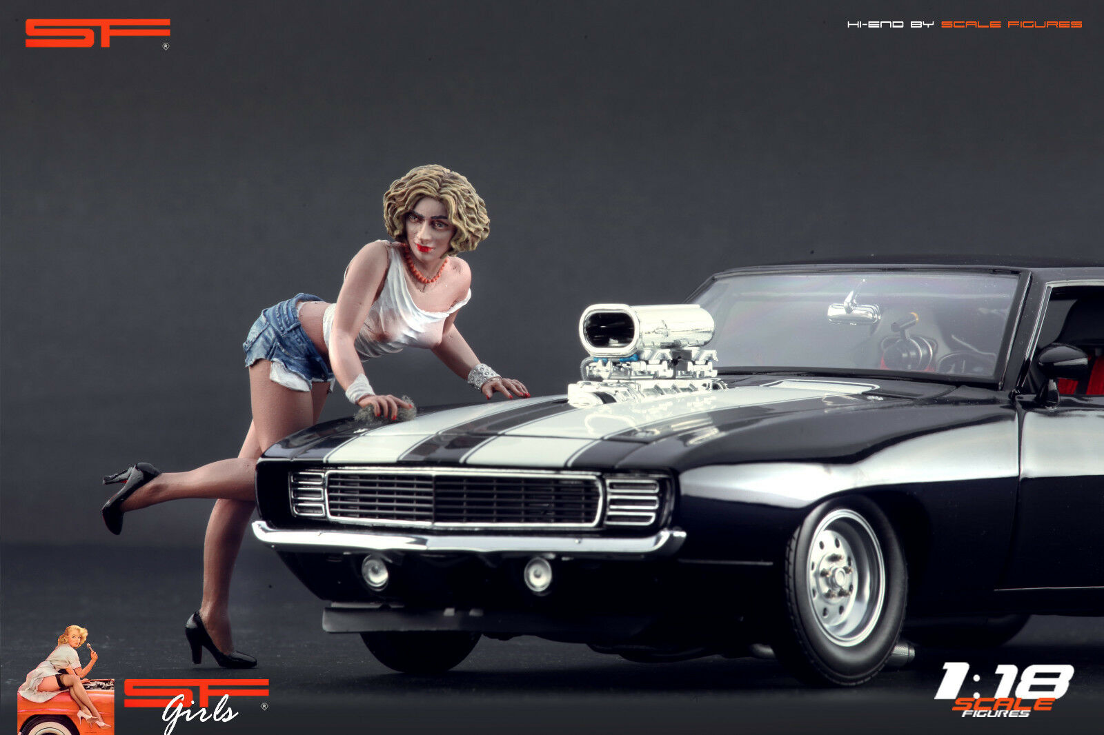 1/18 Car Wash Girl von SF Scale Figures - Handarbeit -