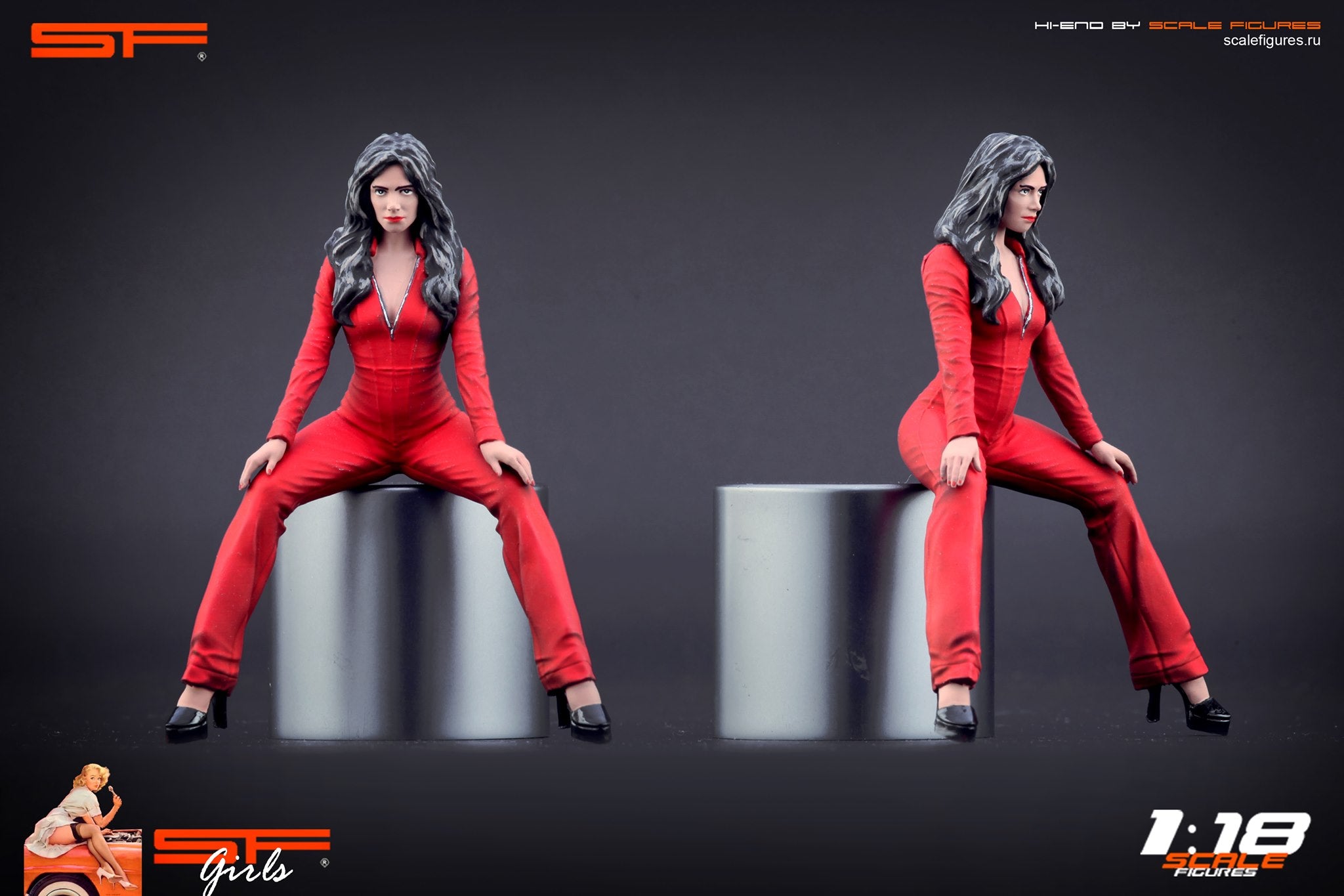 1/18 Grid Girl Red Dress von SF Scale Figures - Handarbeit -