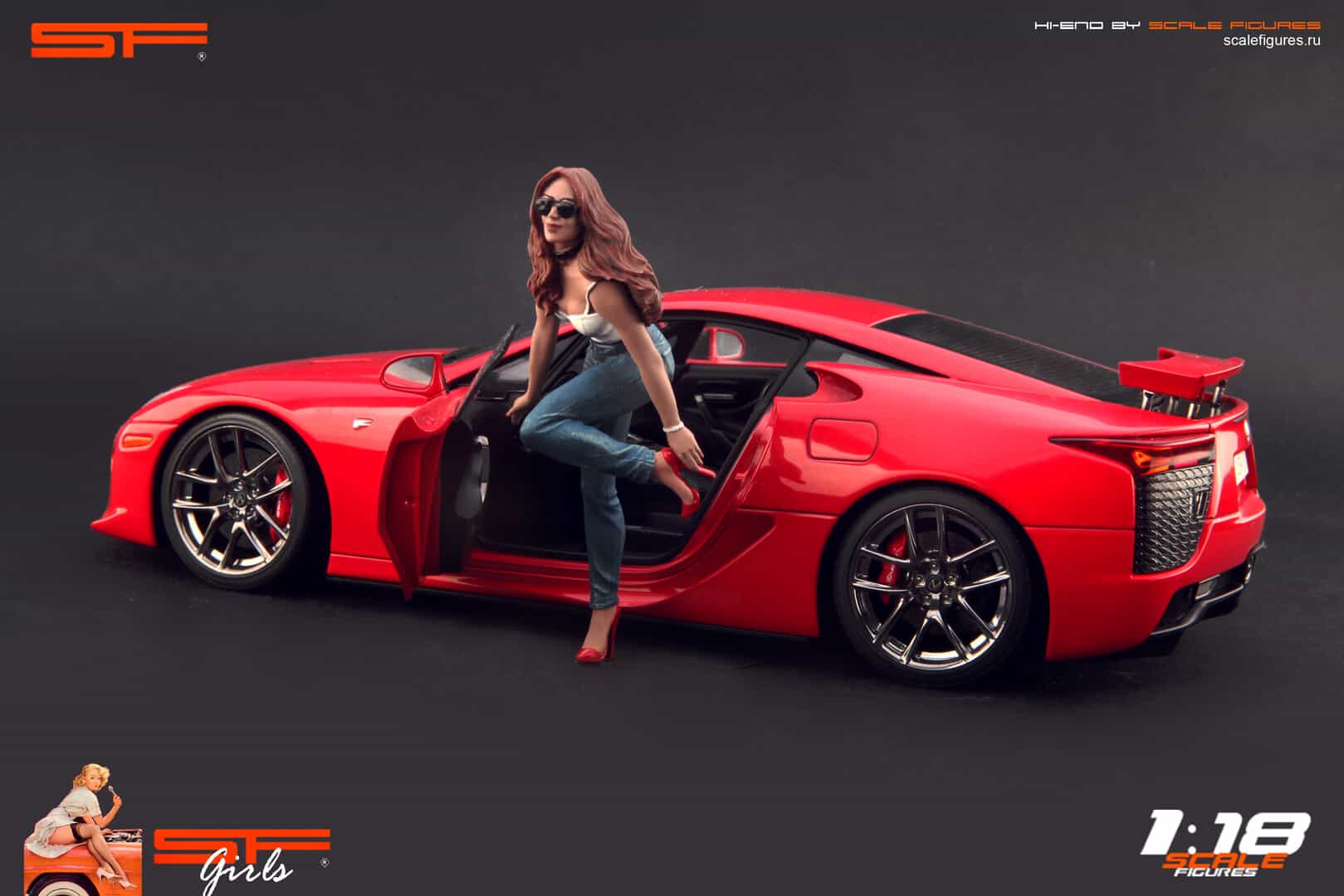 1/18 Girl in red shoes von SF Scale Figures - Handarbeit -