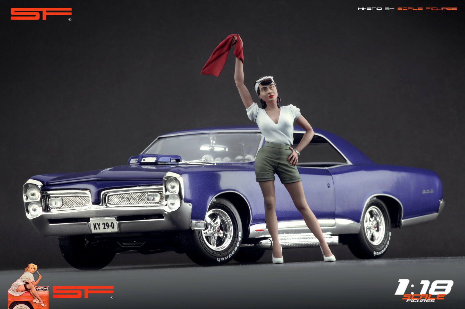 1/18 Street Racing Girl von SF Scale Figures - Handarbeit -