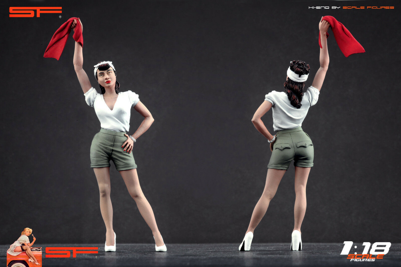 1/18 Street Racing Girl von SF Scale Figures - Handarbeit -