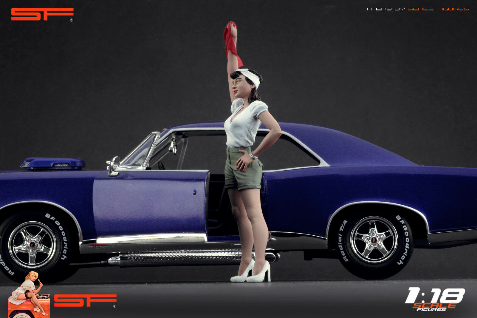 1/18 Street Racing Girl von SF Scale Figures - Handarbeit -
