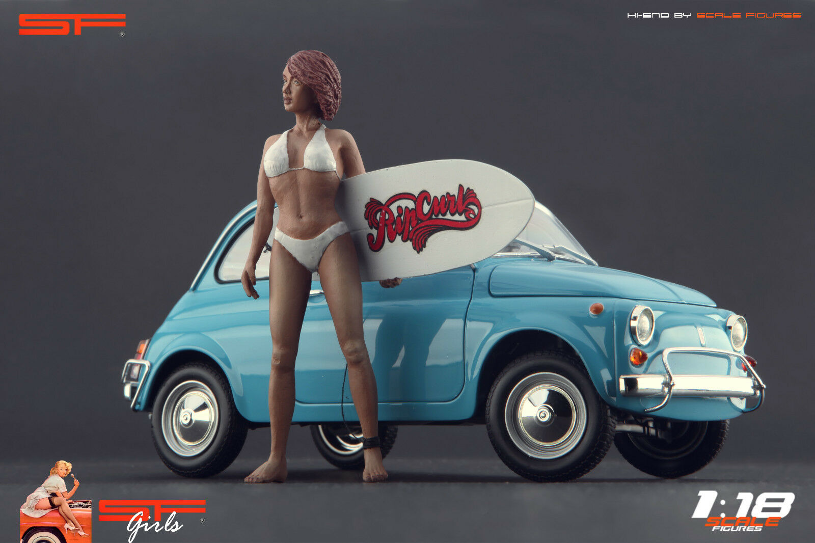 1/18 Surfing Girl von SF Scale Figures - Handarbeit -
