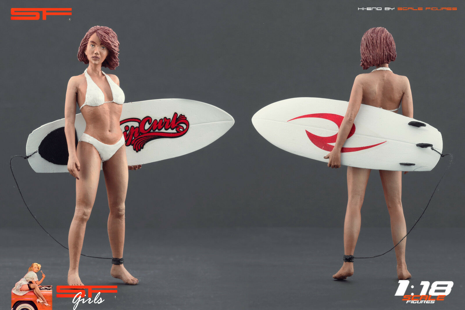 1/18 Surfing Girl von SF Scale Figures - Handarbeit -
