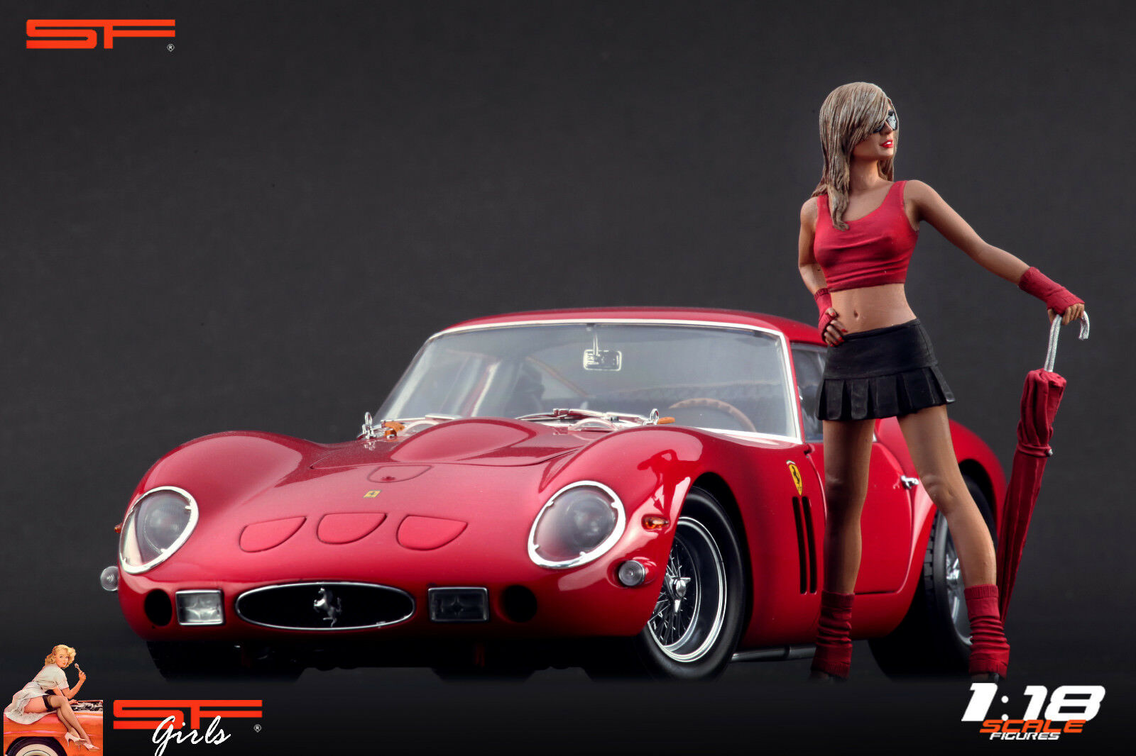 1/18 Girl Umbrella von SF Scale Figures - Handarbeit -