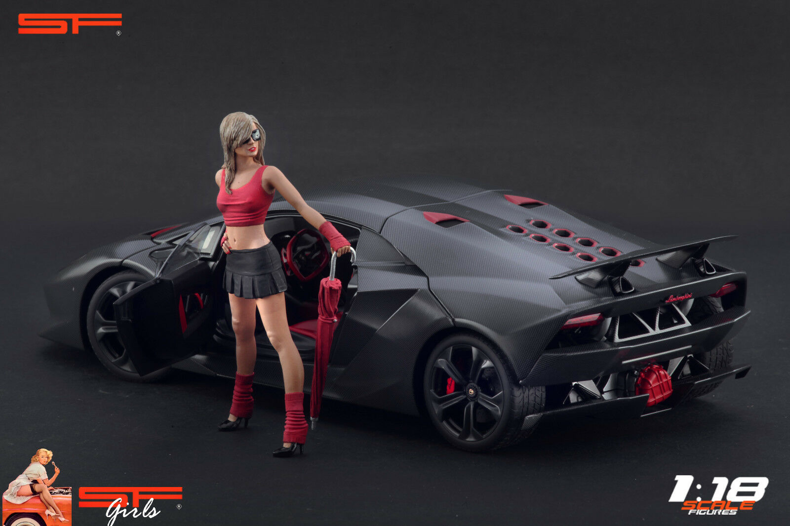 1/18 Girl Umbrella von SF Scale Figures - Handarbeit -