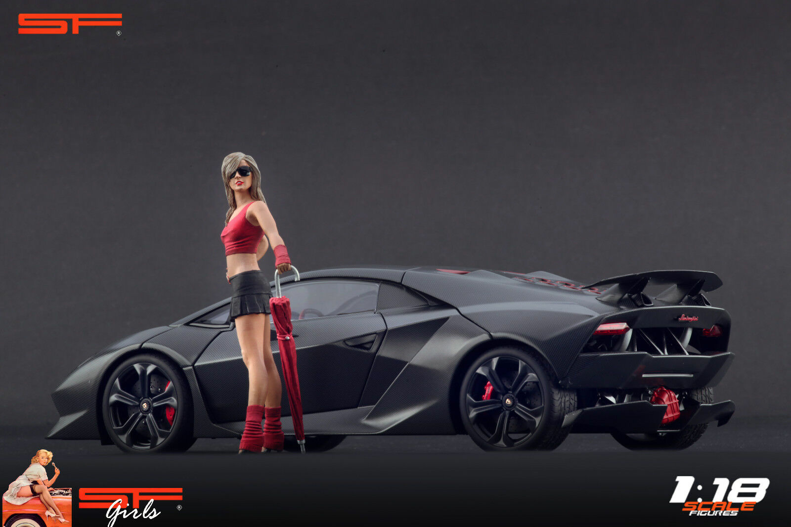 1/18 Girl Umbrella von SF Scale Figures - Handarbeit -