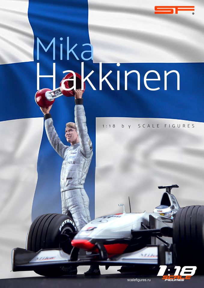 1/18 Mika Haekkinen von SF Scale Figures - Handarbeit -