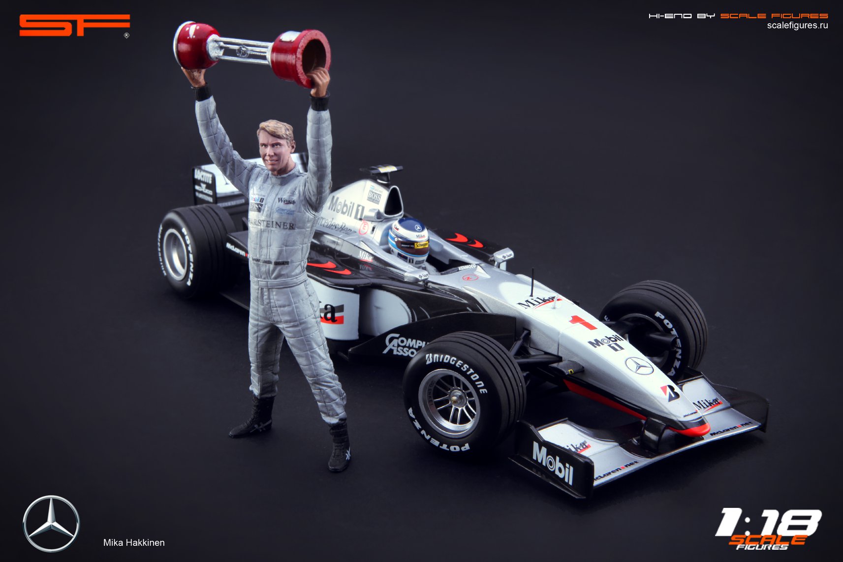 1/18 Mika Haekkinen von SF Scale Figures - Handarbeit -