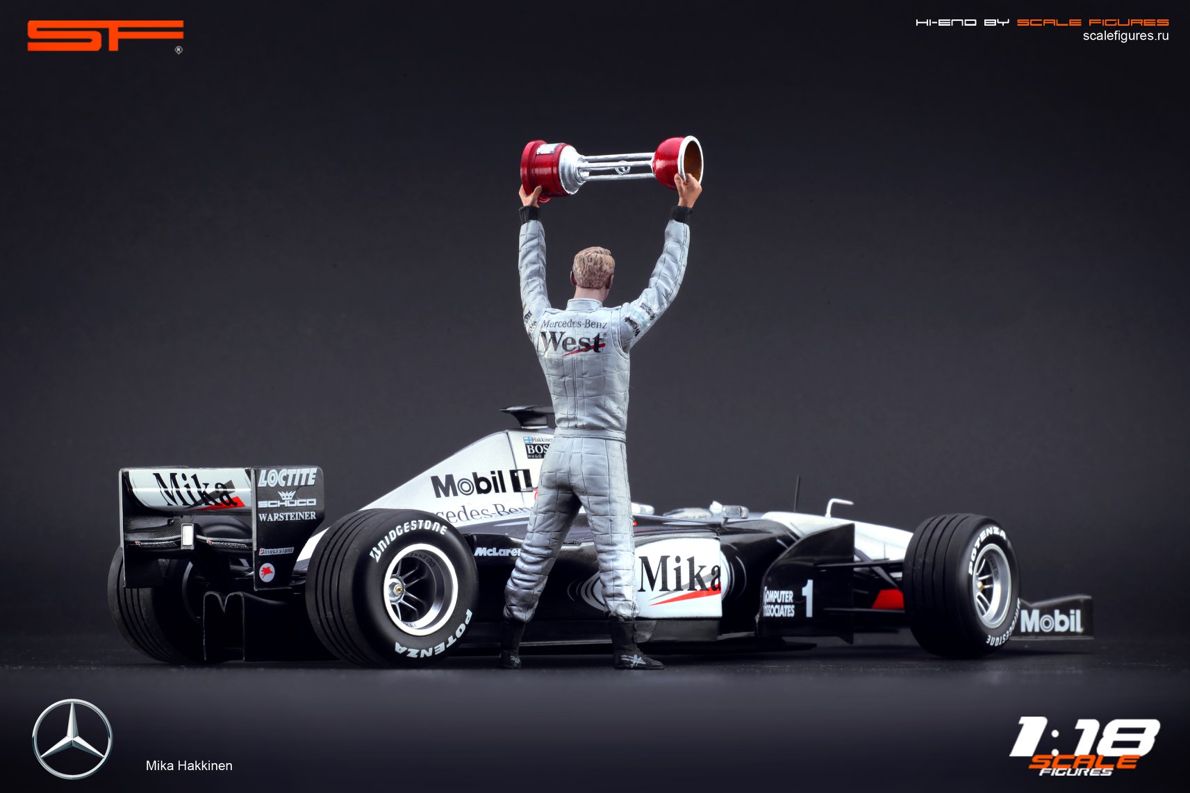 1/18 Mika Haekkinen von SF Scale Figures - Handarbeit -