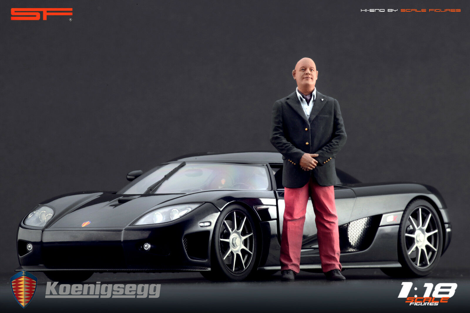 1/18 Christian von Koenigsegg von SF Scale Figures - Handarbeit - SF118068