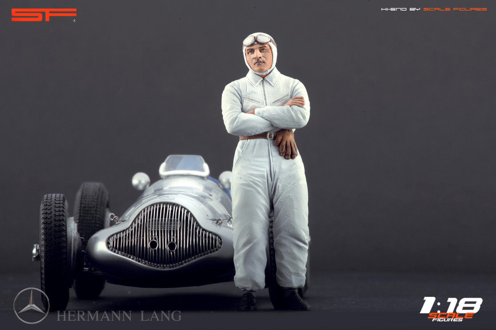 1/18 Rennfahrerfigur HERMANN LANG von SF Scale Figures - Handarbeit - SF118056