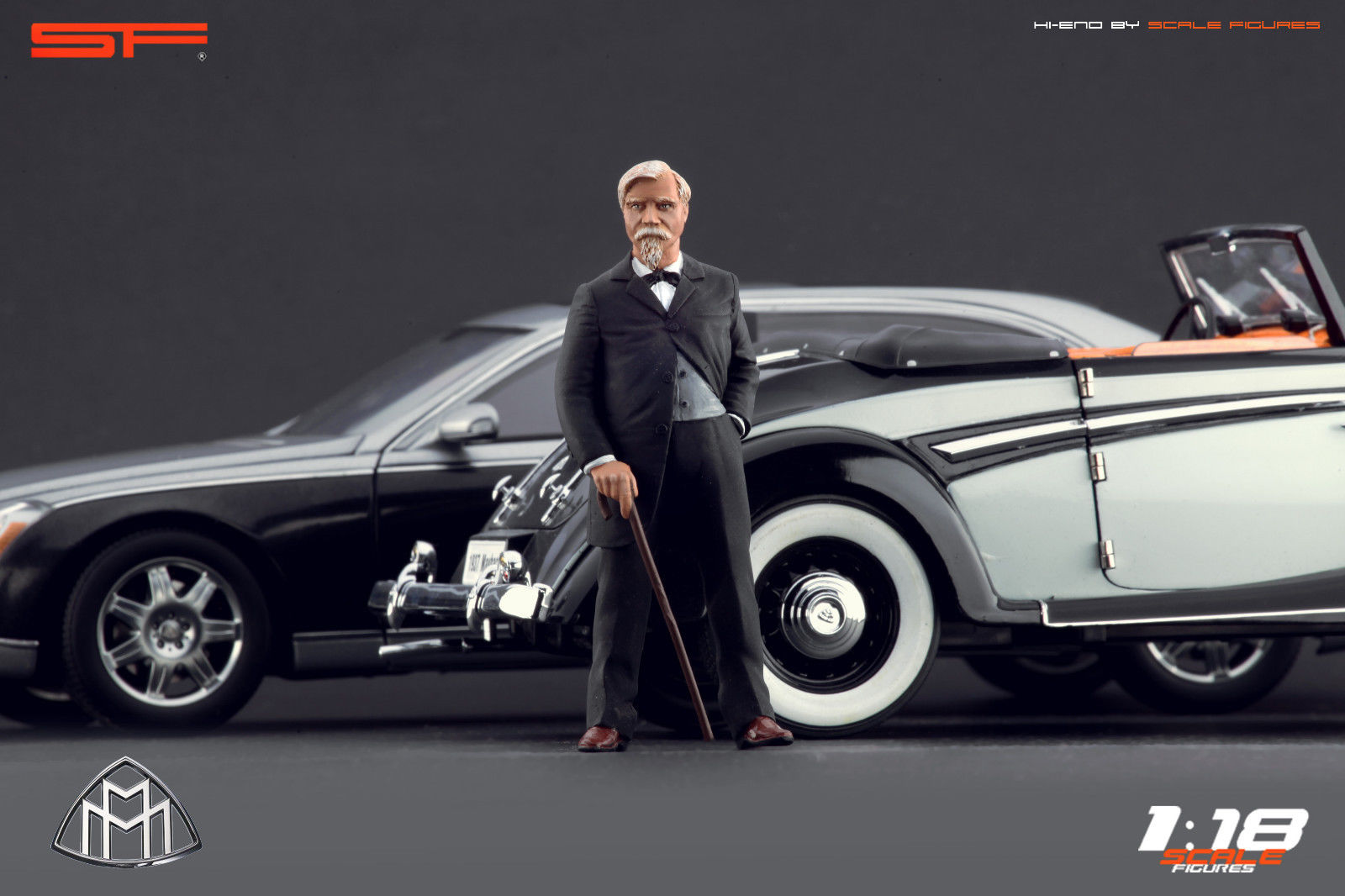 1/18 Konstrukteursfigur WILHELM MAYBACH von SF Scale Figures - Handarbeit - SF118046