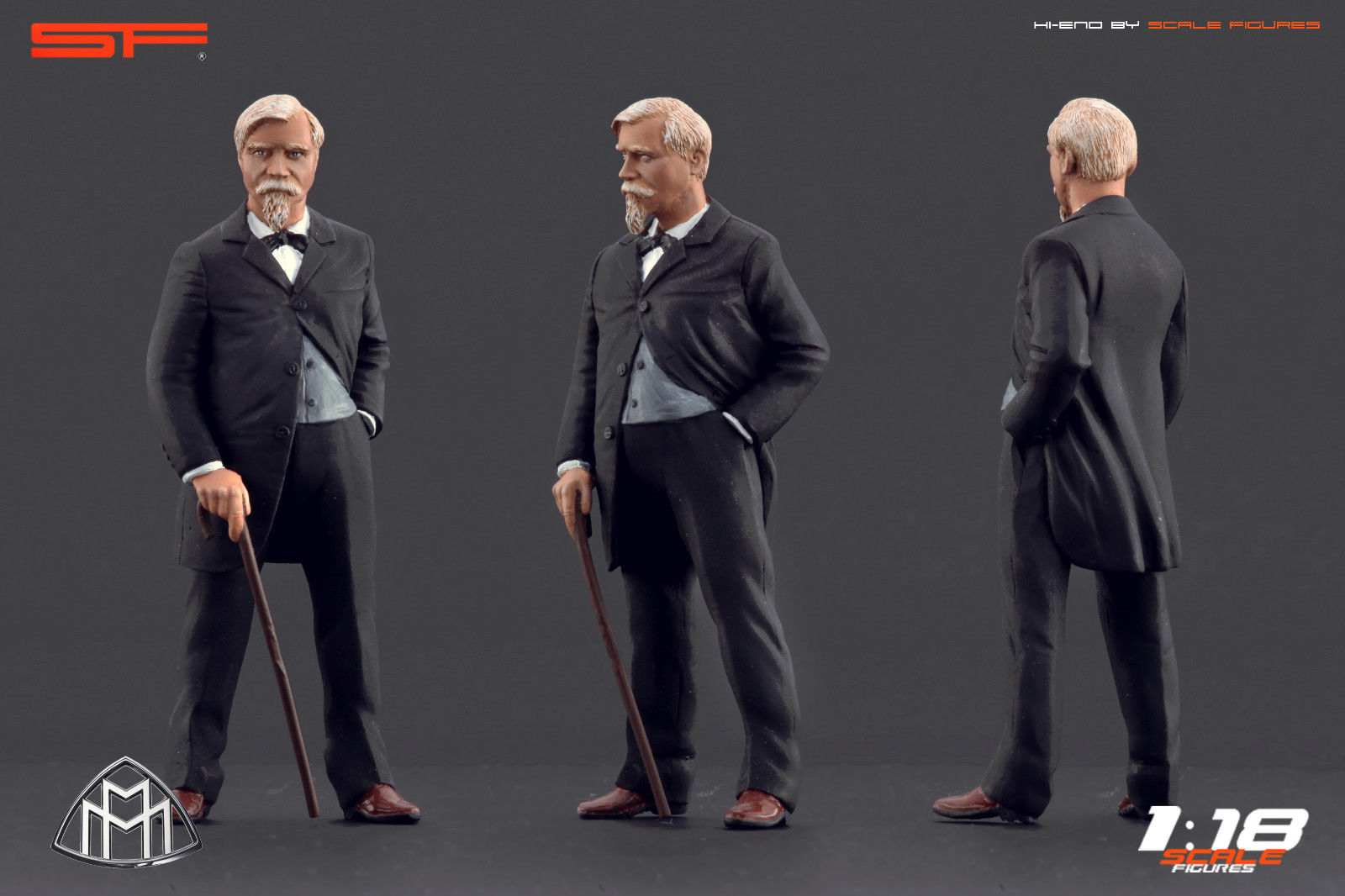 1/18 Konstrukteursfigur WILHELM MAYBACH von SF Scale Figures - Handarbeit - SF118046