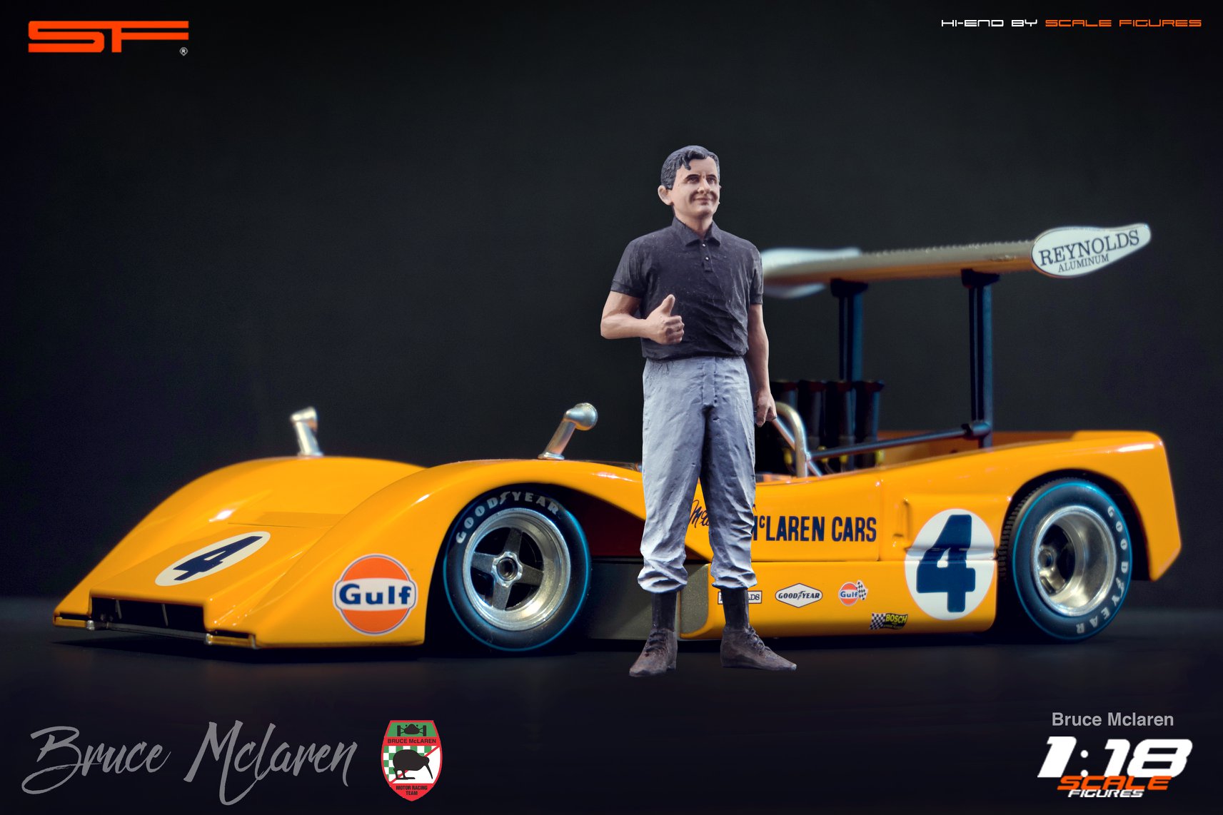 1/18 BRUCE McLAREN von SF Scale Figures - Handarbeit -
