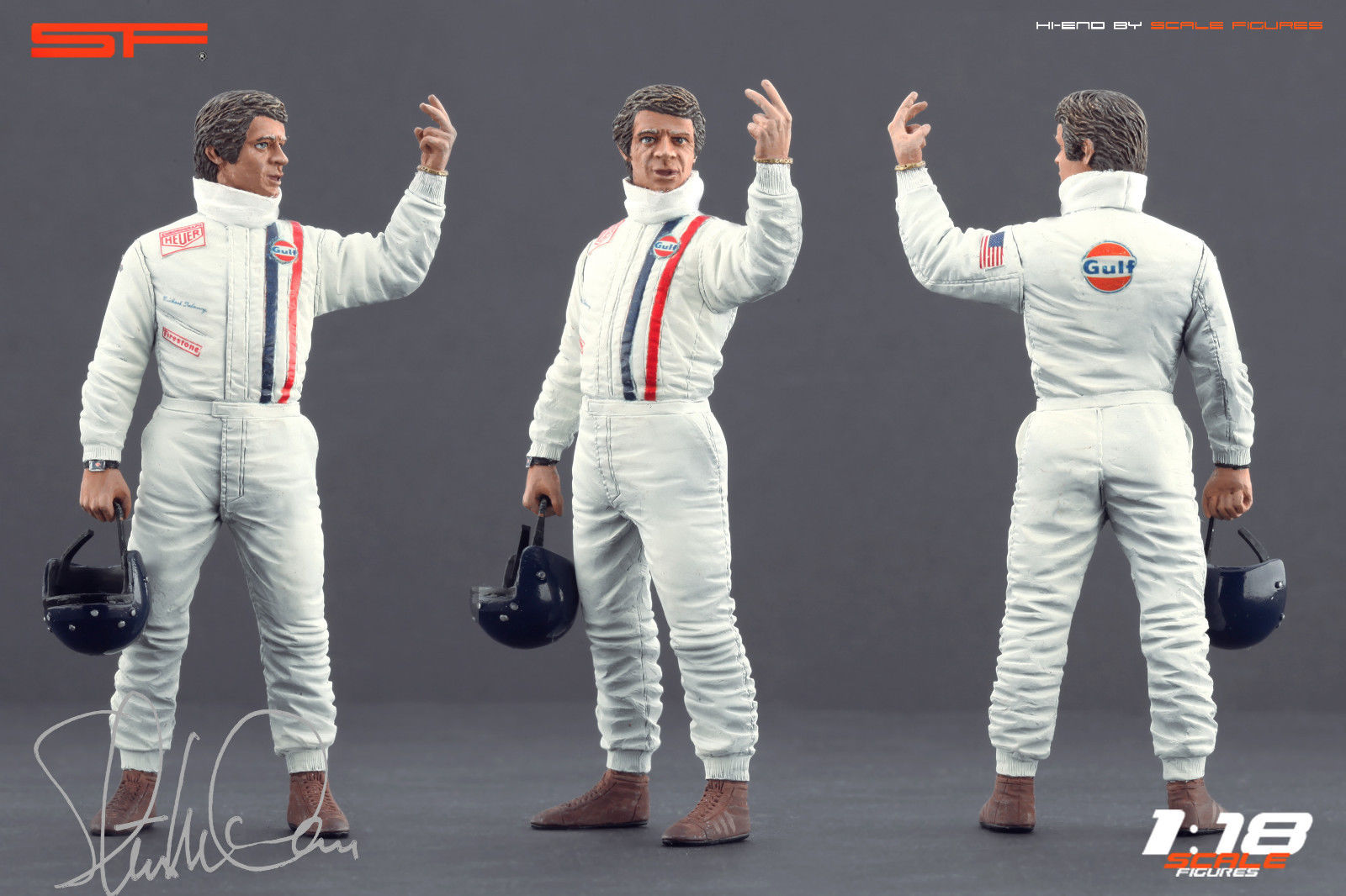 1/18 STEVE McQUEEN LE MANS von SF Scale Figures - Handarbeit -