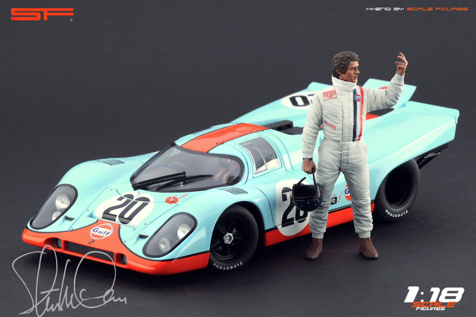 1/18 STEVE McQUEEN LE MANS von SF Scale Figures - Handarbeit -