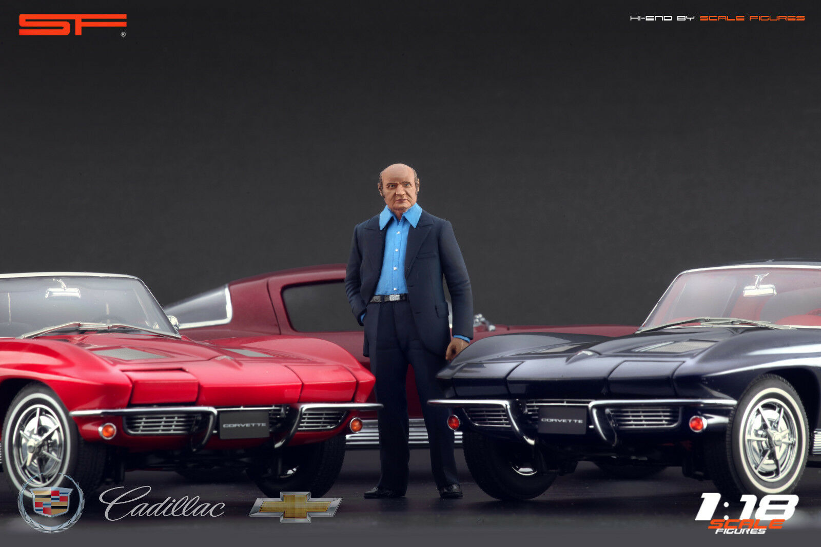 1/18 Bill Mitchell von SF Scale Figures - Handarbeit -
