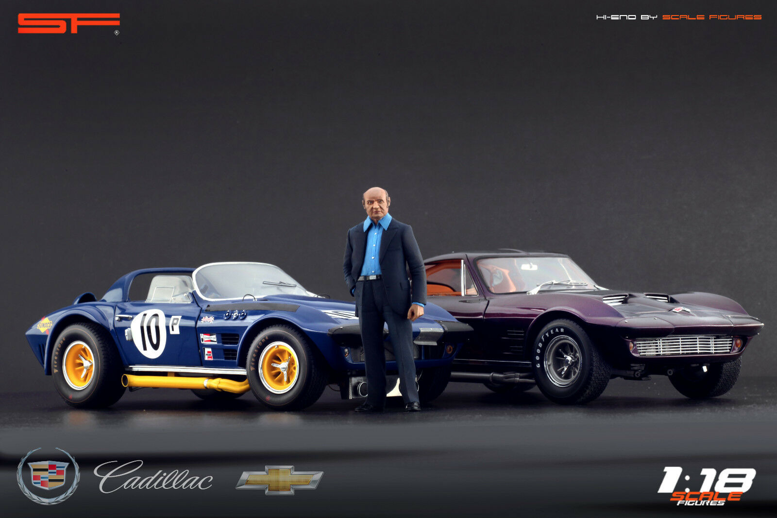 1/18 Bill Mitchell von SF Scale Figures - Handarbeit -