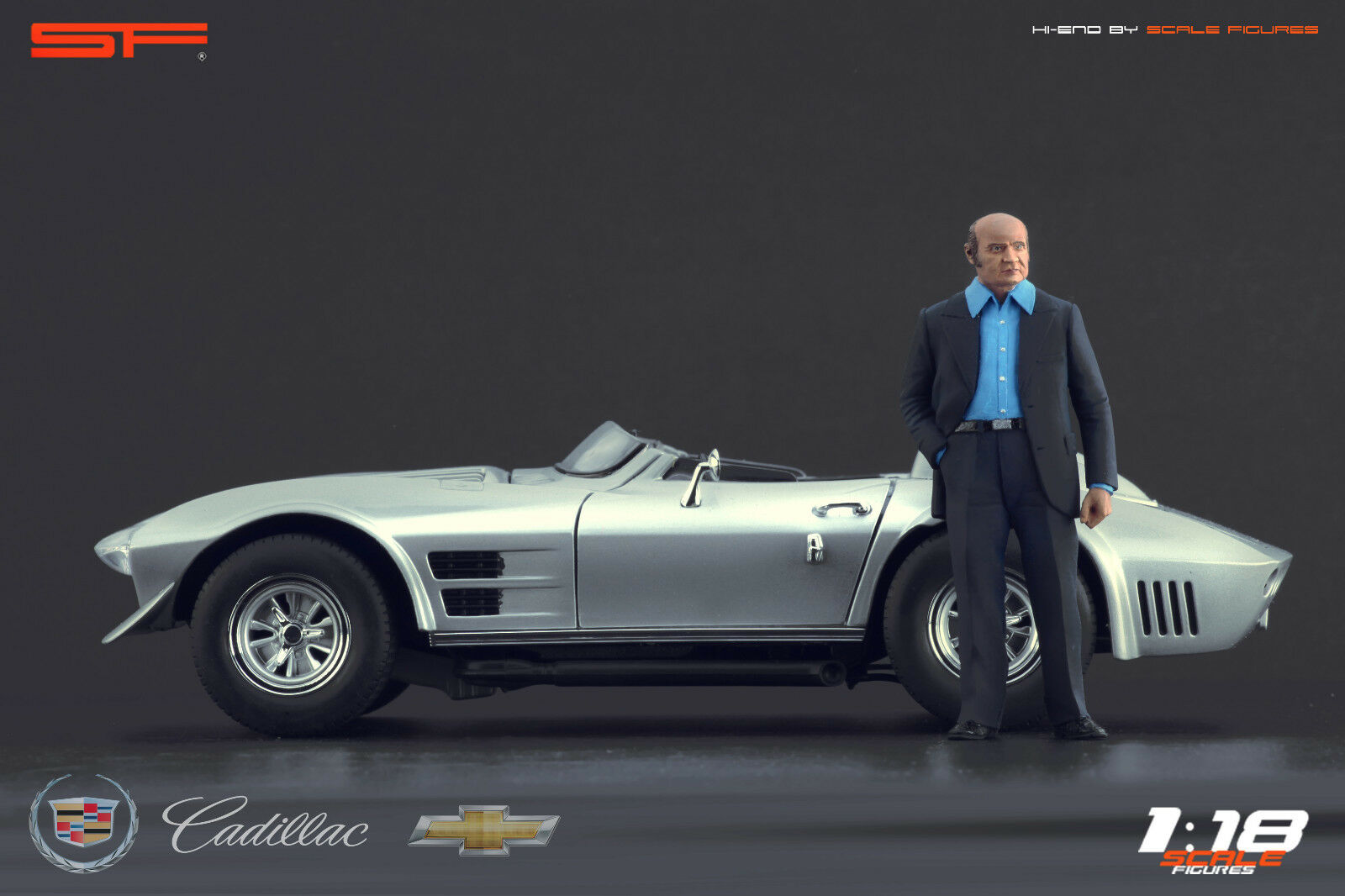 1/18 Bill Mitchell von SF Scale Figures - Handarbeit -