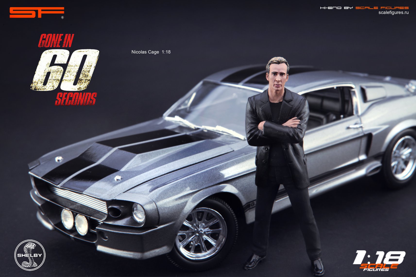 1/18 Schauspieler NICOLAS CAGE von SF Scale Figures - Handarbeit -