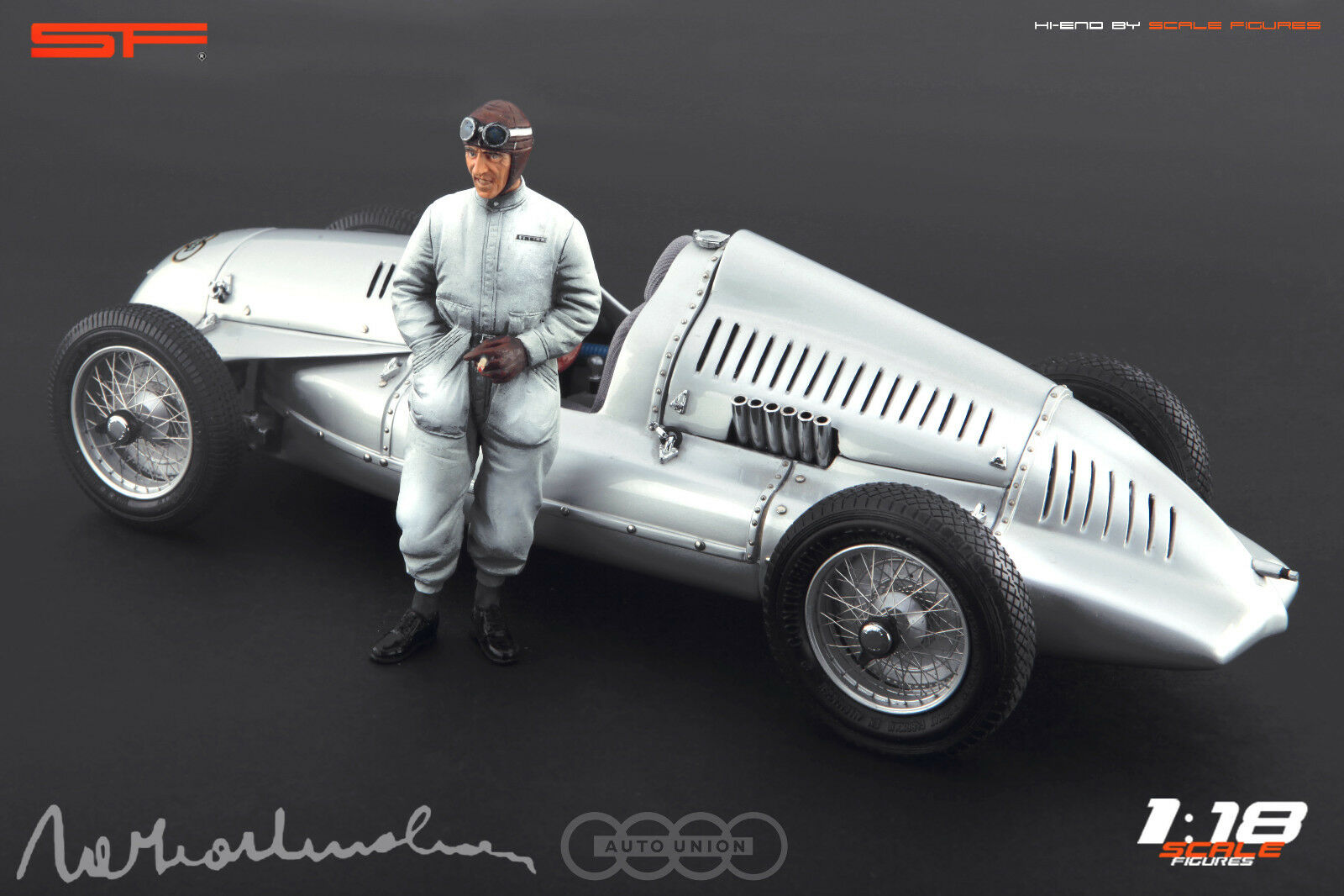 1/18 Tazio Nuvolari von SF Scale Figures - Handarbeit -