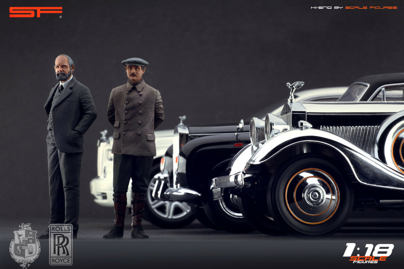 1/18 Charles ROLLS & Henry ROYCE von SF Scale Figures - Handarbeit -