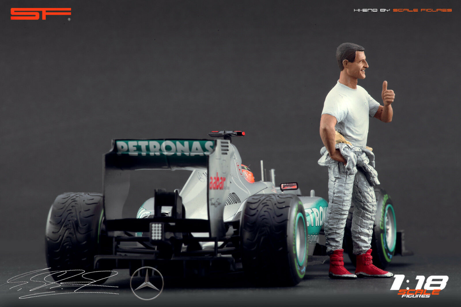 1/18 Michael Schumacher Mercedes-Benz von SF Scale Figures - Handarbeit -