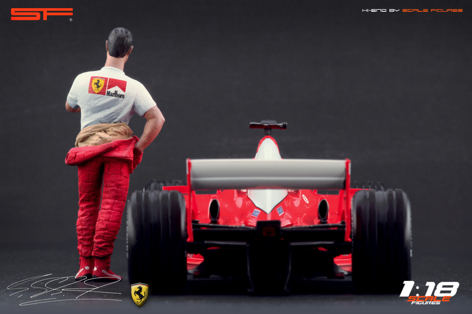 1/18 Michael Schumacher Ferrari von SF Scale Figures - Handarbeit -
