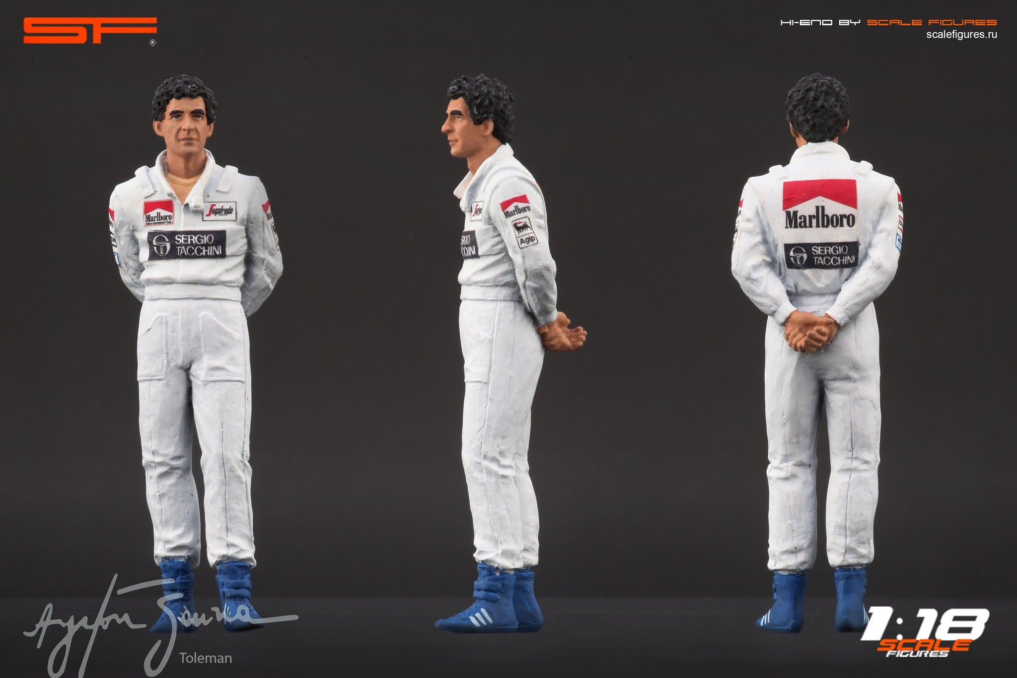 1/18 AYRTON SENNA TOLEMAN von SF Scale Figures - Handarbeit -