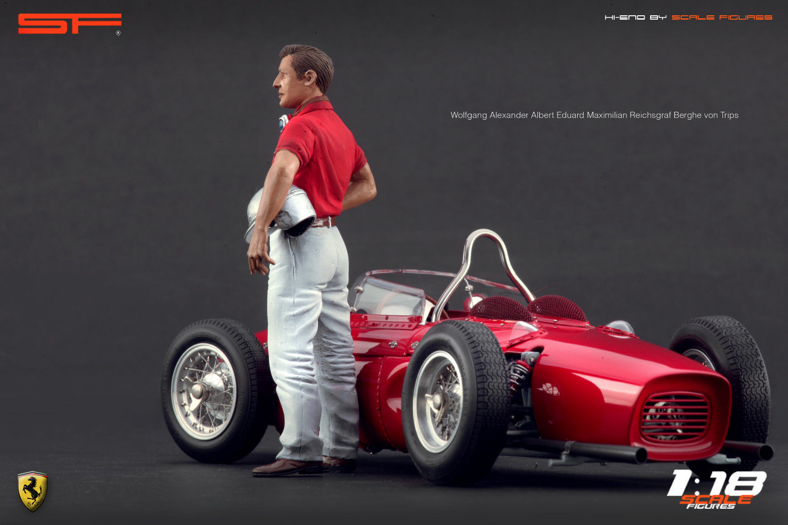 1/18 Rennfahrerfigur Graf BERGHE v. TRIPS von SF Scale Figures - Handarbeit - SF118084-