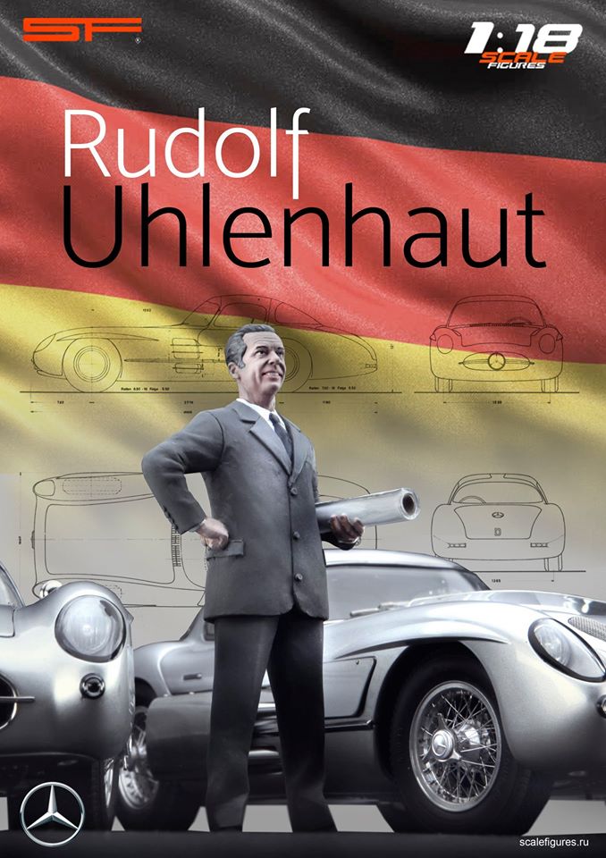 1/18 Konstrukteursfigur Rudolph UHLENHAUT von SF Scale Figures - Handarbeit-